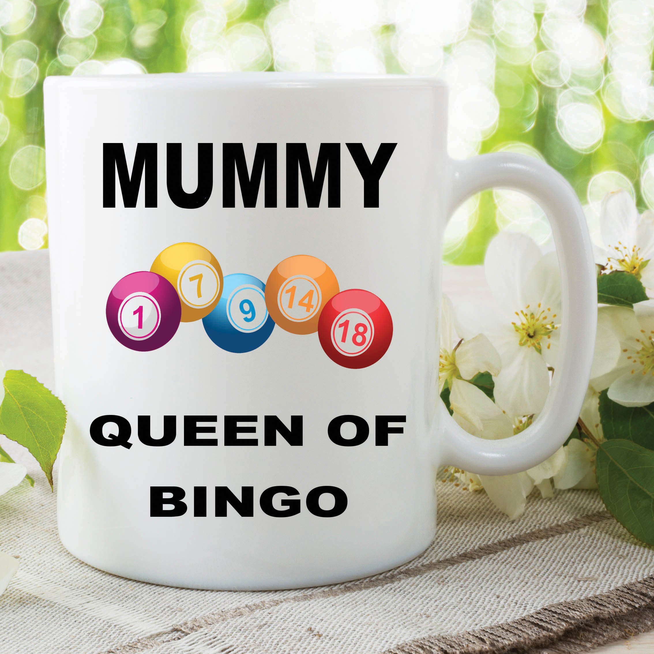 Funny Novelty Mugs Joke Adult Humour Mummy Queen Bingo Mothers Day Cup WSDMUG607
