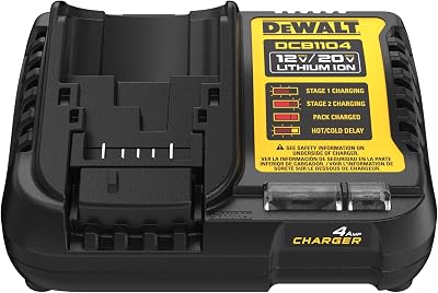 DEWALT DCB1104 Lithium Ion Battery Charger 12V 20V MAX 4 Amp Waterproof