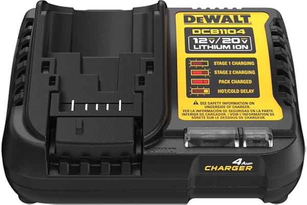 DEWALT 12V MAX/20V MAX Lithium Ion Battery Charger, 4 Amp, Waterproof (DCB1104)