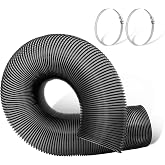8 Inch Leaf Vacuum Hose, 8 Inch Leaf Vac Hose 8FT PU Flexible Grass Catcher Hose, Heavy Duty Crush Resistant Lawn Bagger Hose, Smooth Interior High Airflow, Universal Fit Models 8008 / LVH-88