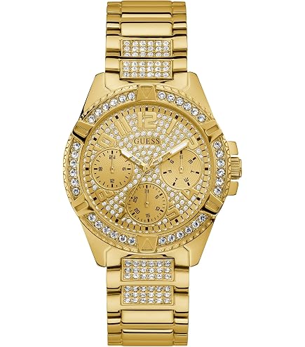 Amazon.com: GUESS Stainless Steel Gold-Tone Crystal  display picture 2