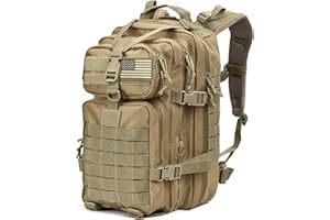 Tru Salute 45L Military Tactical Backpack Large Army 3 Day Assault Pack Molle Bug out Bag Rucksack (Tan)