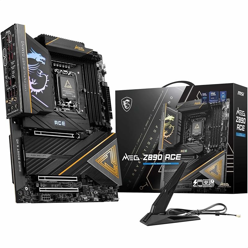 MSI MEG Z890 ACE ATX Motherboard Intel Core Ultra LGA 1851 DDR5 Wi-Fi 7 10G LAN