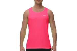 Cakulo Men's Neon Tank Tops Workout Gym Athletic Swim Beach Tops Big and Tall Quick Dry Marathon Muscle Sleeveless Shirts