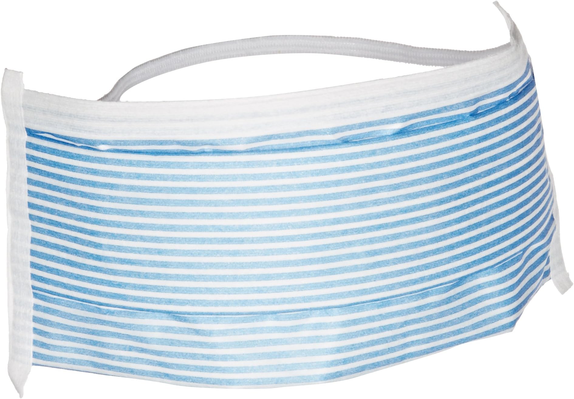 Alpha Pro Tech 608 BS Critical Cover PFL Headband Facemask with Magic Arch Support and Twist-Seal, Blue Stripe (Case of 300)