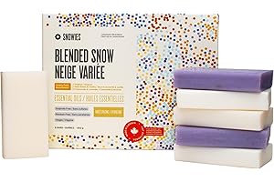 Snowies Bar Soap | Pack of 6 | Made in Canada | 97% Natural, Essential Oils, Moisturizing, Glycerin, Vegan | Mix Pack - 3 Sce