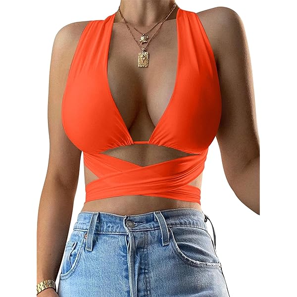 トップス solov SUBLIMINAL STRIPE LACE UP TOPS 61j+WMDsTrL._UY1000_.jpg