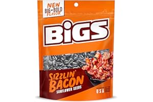 BIGS Sunflower Seeds, Sizzlin' Bacon Flavor, Softball Stocking Stuffer, 5.35 oz.