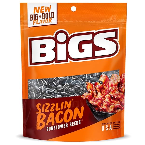 BIGS SIZZLIN’ BACON SUNFLOWER SEEDS, KETO FRIENDLY SNACK,...