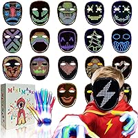 LED-Mask Gloves Cool Stuff Toys For Kids Adult 8+, Gesture Sense Rechargeable Light Up Costume Christmas Gifts For Men 2025