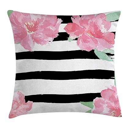 Amazon Com Ambesonne Floral Throw Pillow Cushion Cover By
