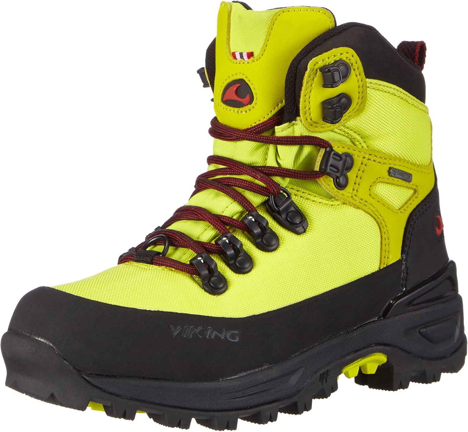 Viking Men's Gaupe Textile High Rise Hiking Boots, Green (Lime Black