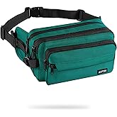 AGPTEK Fanny Pack for Women Men, RFID Large Capacity Waist Wallet Bag, Adjustable & Waterproof Bum Belt Pouch for Travel, Running, Shopping, Hiking, Dog Walking, Cycling, Climbing