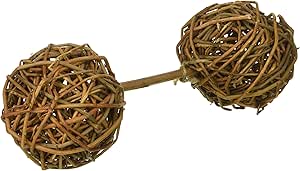 Ware Manufacturing (3 Pack) Natural Woven Willow Small Pet Barbell Chew Toys, Large