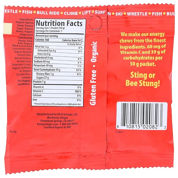 HONEY STINGER ORGANIC FRUIT SMOOTHIE CHEW, 1.8 OZ