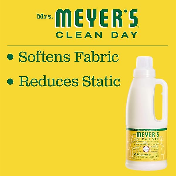 MRS. MEYER’S CLEAN DAY LIQUID FABRIC SOFTENER, INFUSED WITH ESSENTIAL OILS, PARABEN FREE, HONEYSUCKLE, 32 OZ (32 LOADS)