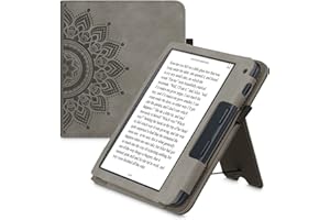 kwmobile Case Compatible with Kobo Libra 2 Case - Cover for eReader with Magnetic Closure - Grey