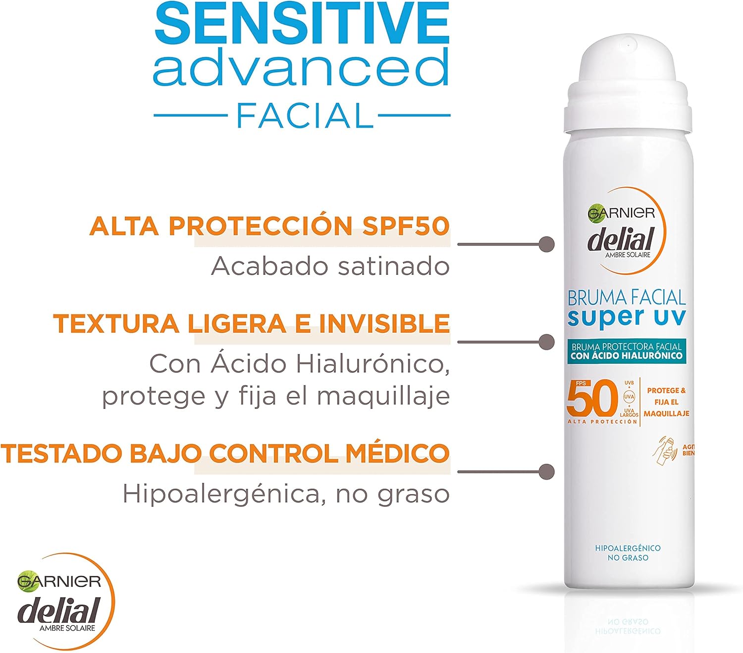Bruma Facial Hidratante Garnier Delial IP50+ por sólo 6,79€ ¡¡38% de descuento en compra recurrente!!
