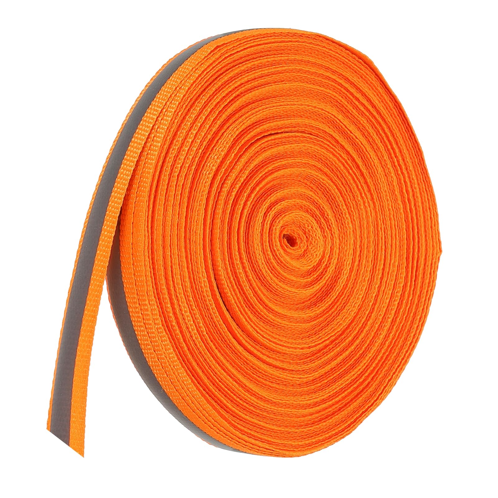PATIKIL Reflective Tape Strip, 10mm x 22yards High Visibility Reflective Tape Sew-on DIY Warning Safety Fabric Webbing for Clothing Raincoats, Orange