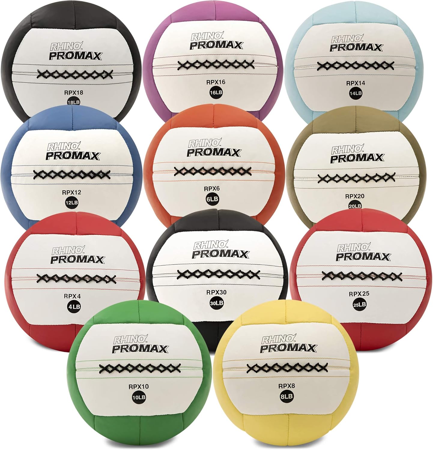 Champion Sports Rhino Promax Elite Slam Balls, 14 lb, Soft Shell with Non-Slip Grip - Medicine Wall Ball for Slamming, Bouncing, Throwing - Exercise Ball Set for Crossfit, Plyometrics, Cross Training : Sports & Outdoors