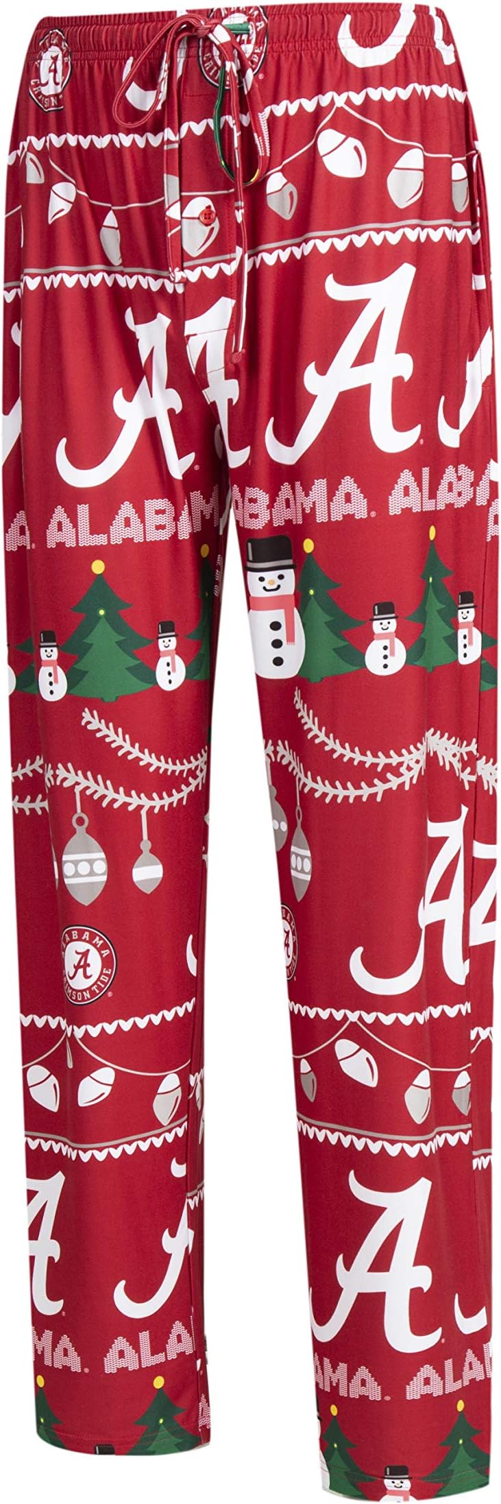 Concepts Sport NCAA Mens Lightweight Ugly Christmas Pajama Pants Bottoms with Pockets