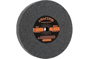 AmaCupid Nylon Fiber Brushed Buffing Wheels 8 Inch 5P Hardness. for Bench Grinding Wheel Polishing Machine. Polishing Soft Materials Such as Copper and Aluminum. 5/8" Arbor, 1" Thickness, 180 Grit