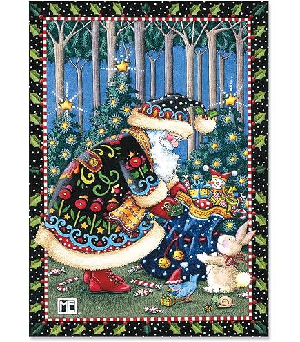 Caspari Weihnachtskarten Mit Krippenmotiv – Box Mit 16 Karten & Umschlägen, 12,7x16,5 Cm, “Sleep In Heavenly Peace”