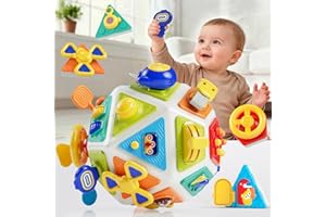 GIGILLI 22-in-1 Baby Busy Board Activity Cube Toys, Montessori Toy for 1 Year Old Toddlers, Educational Learning Sensory Travel Toys for Infant 6-12 12-18 Months, 1st Christmas Birthday Gifts for Boys Girls