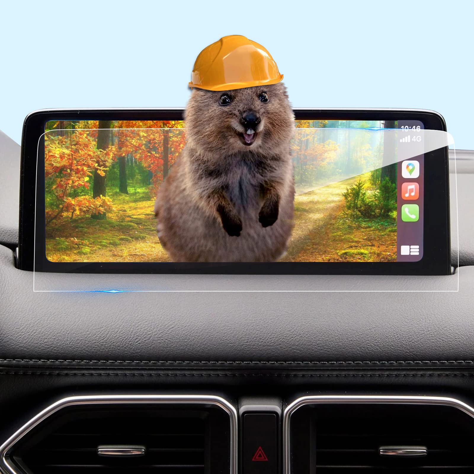 LFOTPP For CX-5 CX-8 CX-9 Connect 10.25 Inch Navigation Screen Protector - Anti-Fingerprint Tempered Glass 9H Scratch-Resistant Anti-Fingerprint Screen Protector GPS Navi Stereo Film