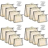 16 Pack Clear Handbag Storage Organizer and 16 Stainless Steel S-Hooks Anti-dust Purse Storage Bags with Zipper and Handle Moisture Proof Dust Cover Organizer Bags for Closet Hanging, 4 Assorted Sizes
