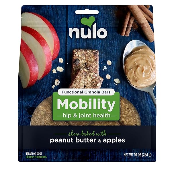 NULO FUNCTIONAL GRANOLA BARS, HEALTHY DOG TREATS, OVEN BAKED, MADE WITH PREBIOTICS AND PROBIOTICS, CONTAINS NO ADDED SALT, SUGAR, OR MOLASSES, 10 OUNCE BAG