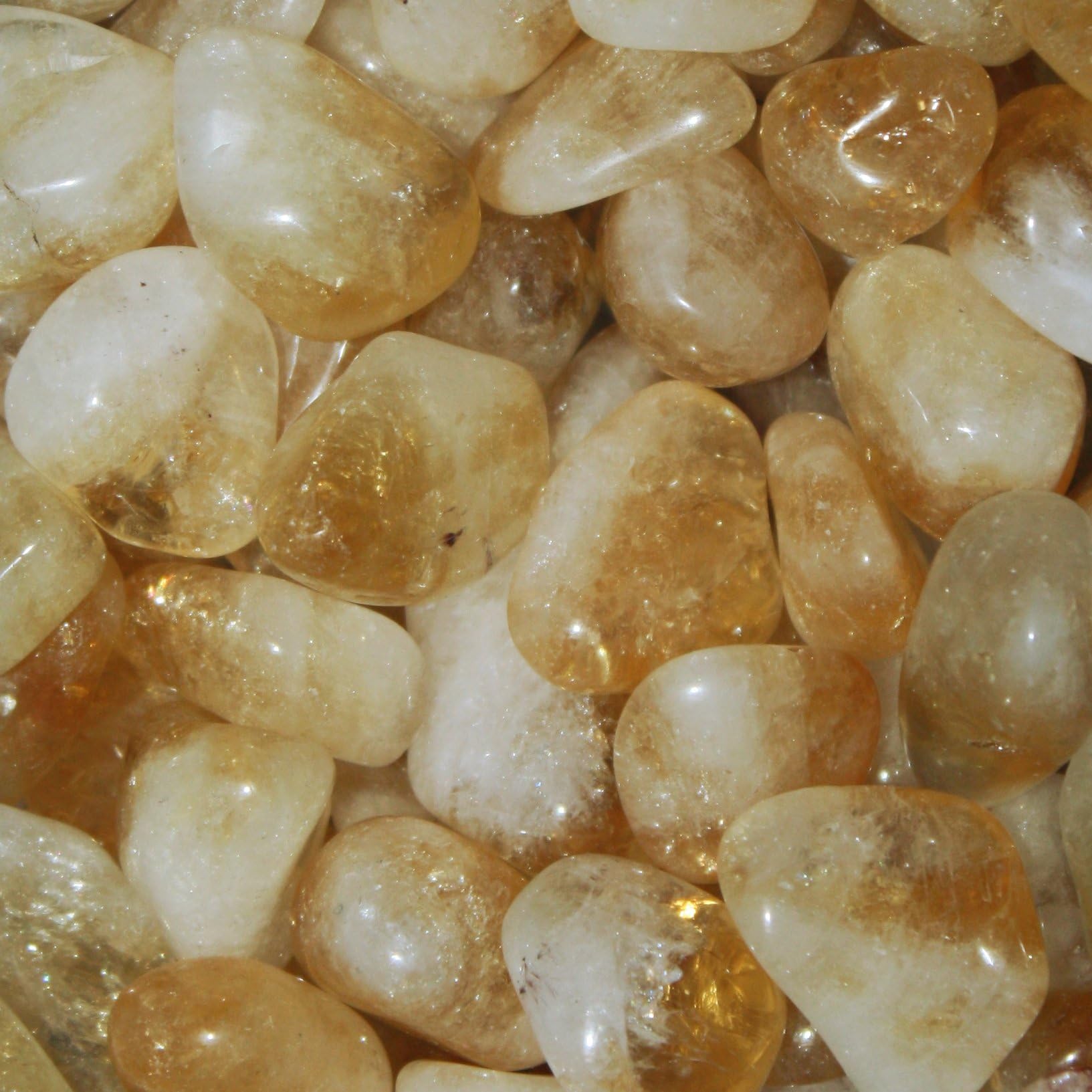 Citrine Tumblestones, Set of 5 (15mm x 10mm)