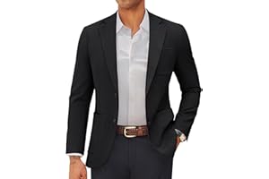 PJ PAUL JONES Mens Blazer Casual Two Button Sport Coats Notched Lapel Solid Suit Jackets
