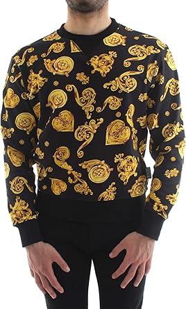 versace jeans crew neck sweatshirt black