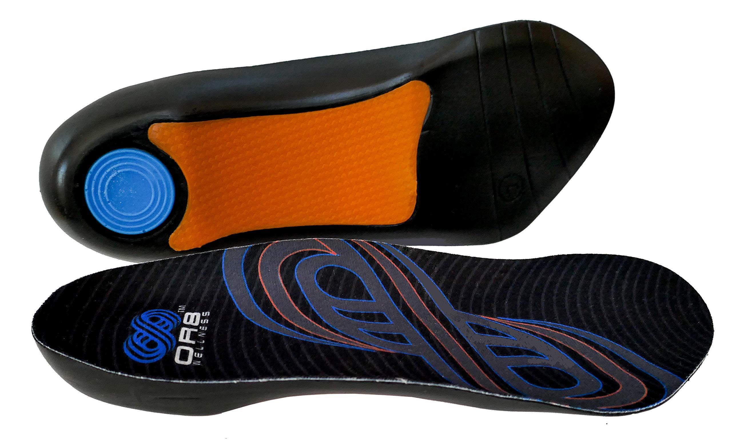 OR8 Wellness 3/4 Length Gel Impactor Insole. Pain Relief from Plantar Fasciitis. Arch Support. Impact Absorber. Ideal for Sports & Athletic Shoes Gel Heel SPOT Impact Zone