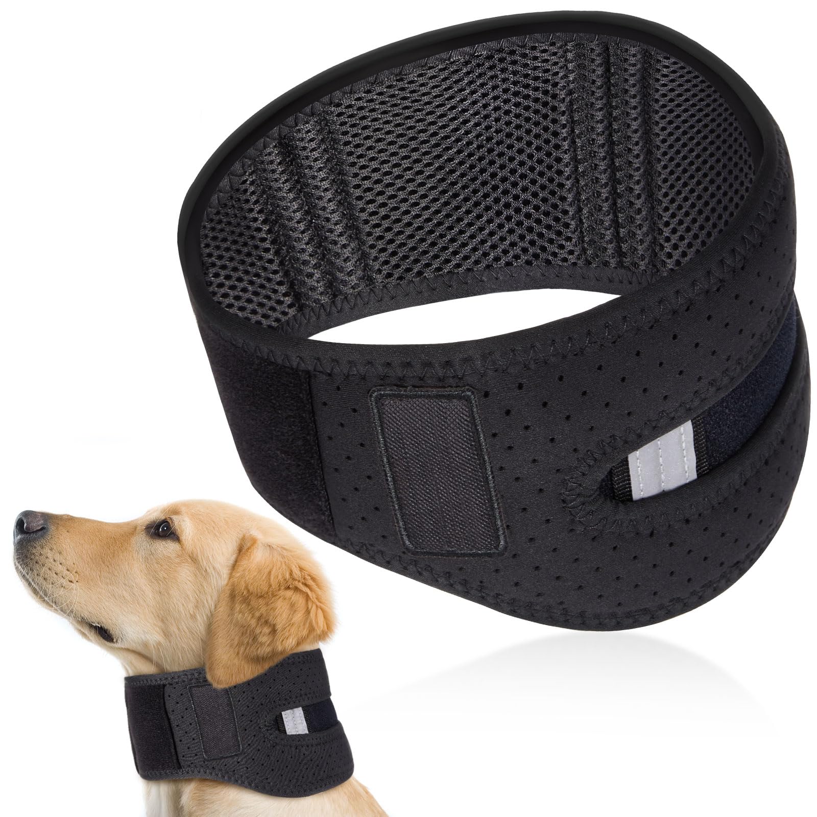 Photo 1 of SilTriangle Adjustable Dog Neck Brace Offers Support for Pets Neck Pain Injury Relief Soft Support Cervical Vertebral Sprains and Instability Brace Collar for Dogs(XL)LPNPMEJ7168467
