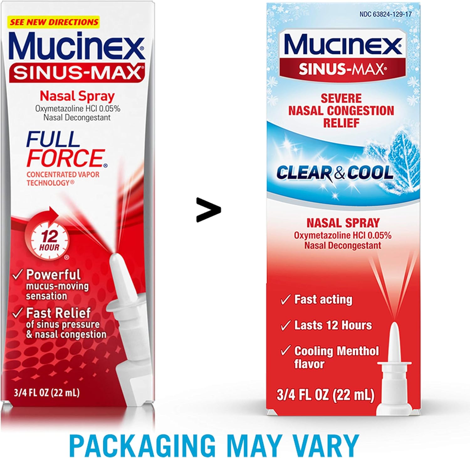 Mucinex Sinus-Max Full Force Nasal Decongestant Spray, 0.75oz: Health & Personal Care