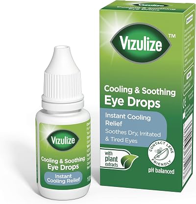 Vizulize Cooling Eye Drops 10ml - Soothes Dry, Irritated Eyes