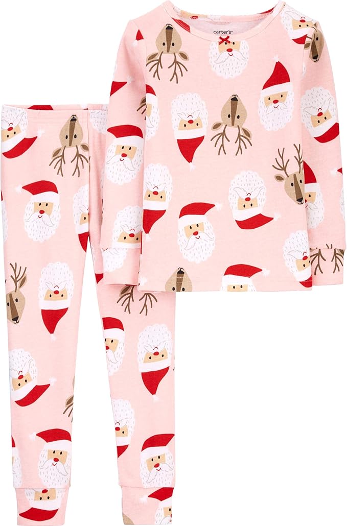 Carter's Pink Santa Snug Fit Holiday Pajamas (24 months