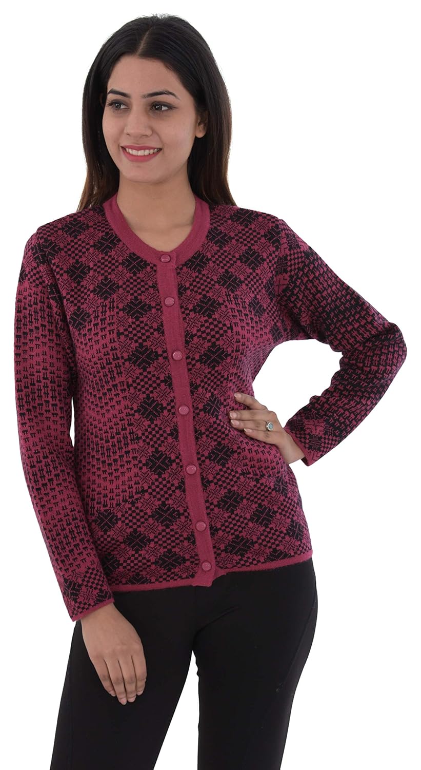 dynamis women winter sweater dark pink