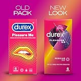 Durex Pleasure Me Condoms Pack of 6 Ribbed Dotted Transparent Lubricated view 2