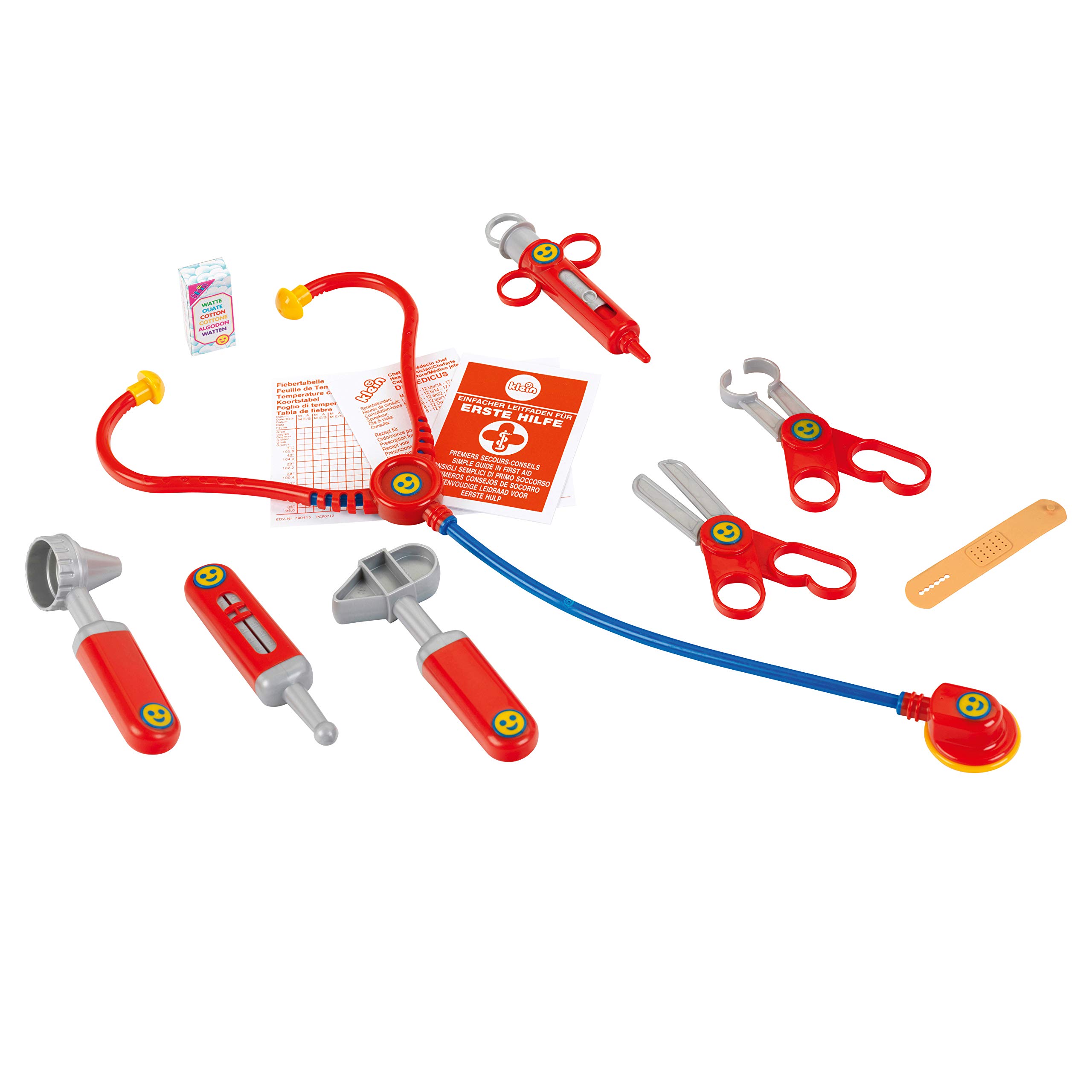 Theo Klein 4457 Arztkoffer | Mit Stethoskop, Thermometer, Spritze und vielem mehr | Robuster Koffer mit praktischem Tragegriff | Maße: 24 cm x 11 cm x 19 cm | Spielzeug für Kinder ab 3 Jahren 3