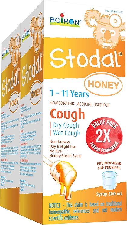 Boiron Stodal Children S Honey Syrup 2 X 200ml Bonus Pack Fo Dry Wet Cough 400ml Amazon Ca Health Personal Care