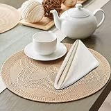 Linen Clubs Flax Dinner Napkins 12 Pack, 70% Cotton, 50x50 CM, Natural Color view 3