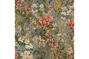 Kalafona Floral Peel and Stick Wallpaper, Botanical Vintage Floral Removable Wallpaper for Bedroom Bathroom Kitchen Cabinets 