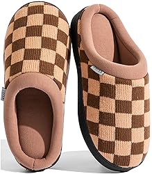 UBFEN Mens Slippers for Indoor Bedroom Memory Foam