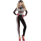 Starline womens Racy Racer Sexy Catsuit Adult Sized Costume, Black/White, Small US