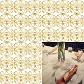 FCDECOR Set of 100 Napkin Rings Gold Metal Hollow Out Napkin Ring, Metal Napkin Rings Dinner Banquet Serviette Decor, Dining Table Setting for Thanksgiving Christmas Halloween Holiday Wedding Party