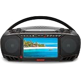 Aiwa - Portable Bluetooth Boombox with Bass and Rechargeable Battery