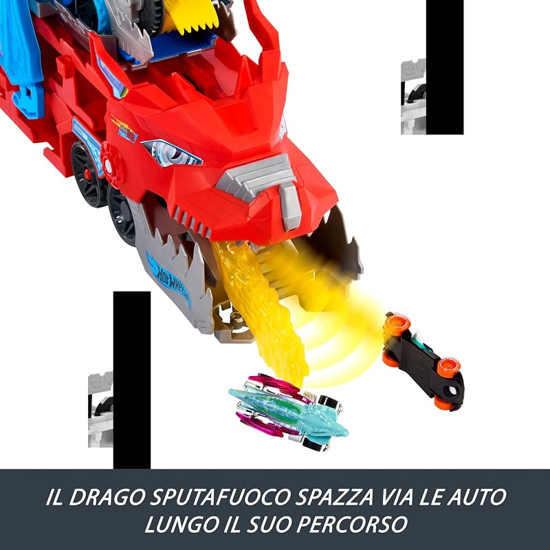 City Drago Trasportatore Trasformabile e 2 Veicoli Die-Cast